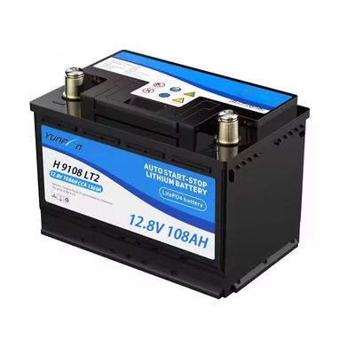 12.8V 108ah 1360CCA batteria ricaricabile Lifepo4 1382WH con voltaggio nominale BMS integrato per l'avvio e l'arresto del motore dell'auto