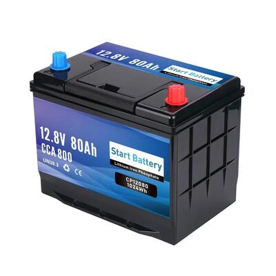 qualità Batteria di avviamento e ciclo profondo LiFePO4 da 12V 80Ah 800CCA Bluetooth - Batteria al litio solare marina per camper off-grid da 1024Wh con BMS intelligente fabbrica