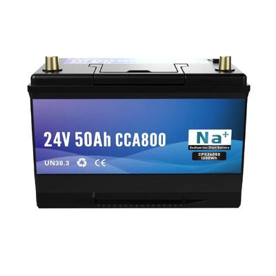 qualità 24V 50Ah Batteria agli ioni di sodio 800CCA Bluetooth Alta tensione di avvio e di alimentazione Batteria per camion commerciali Elettrici carrelli elevatori e sistemi marini fabbrica