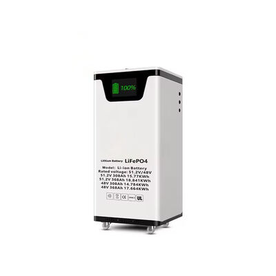 qualità 51.2V 300Ah Batteria LiFePO4 montata a pavimento15.36kWh Immagazzinamento solare con schermo LCD Smart BMS RS485 CAN IP55 Rated Wholesale And Private Label Solutions fabbrica
