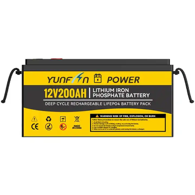 qualità 12V 200Ah LiFePO4 Batteria 0.5C Carica Scarica 12.8V 2560Wh Batteria al litio a ciclo profondo con BMS 5000 cicli Sostituire l'acido piombo per RV Energia solare marina fabbrica