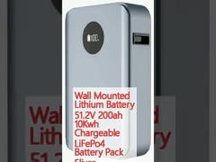 Batteria al litio montata a parete 51.2V 200ah 10Kwh Batteria ricaricabile LiFePo4 Sliver