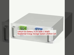 Batteria agli ioni di litio 51.2V 50Ah 2.5KWH Sistema residenziale di accumulo di energia Cella LiFePo4
