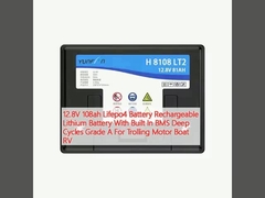 12.8V 108ah Lifepo4 batteria ricaricabile batteria al litio con costruito in BMS Deep Cycles Grade A per Trolling motoscafo RV